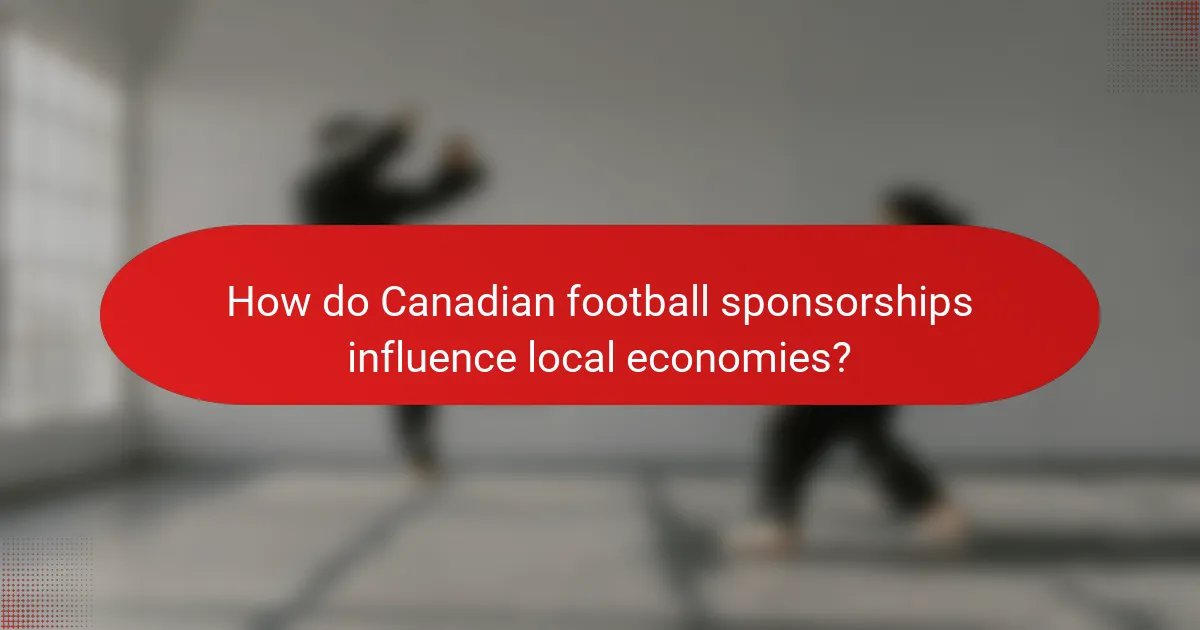 How do Canadian football sponsorships influence local economies?