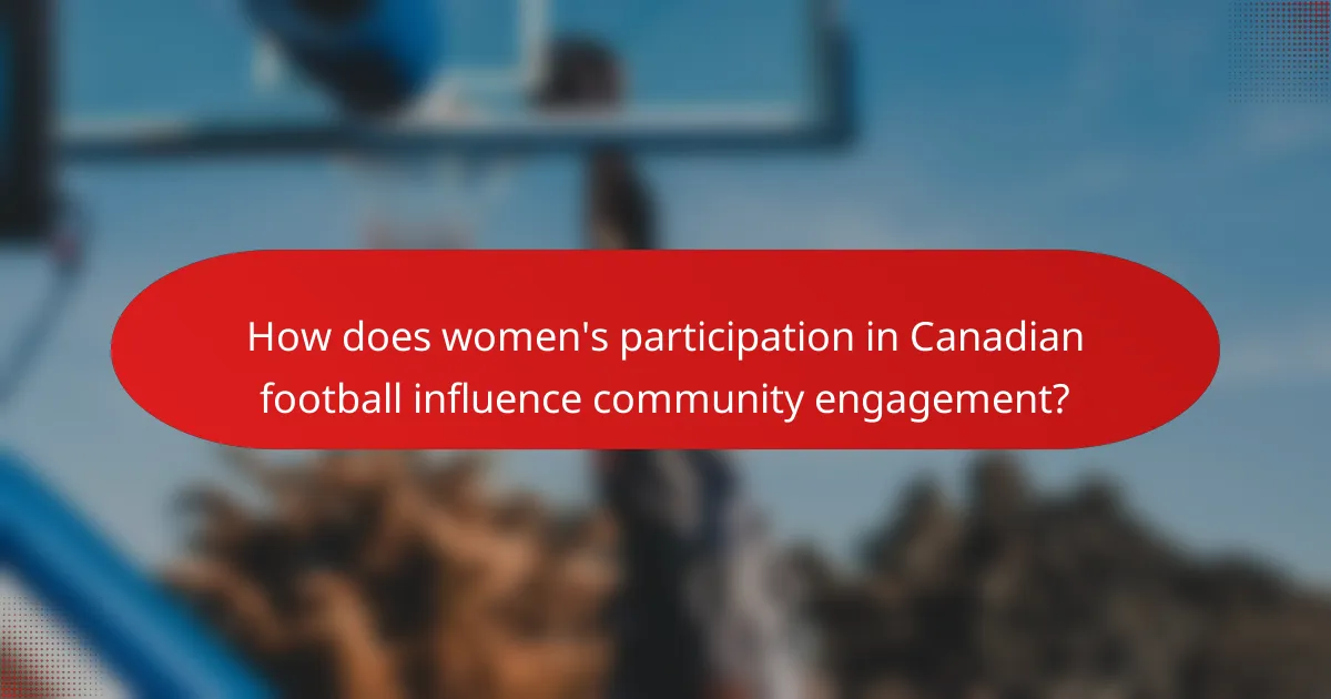 How does women's participation in Canadian football influence community engagement?