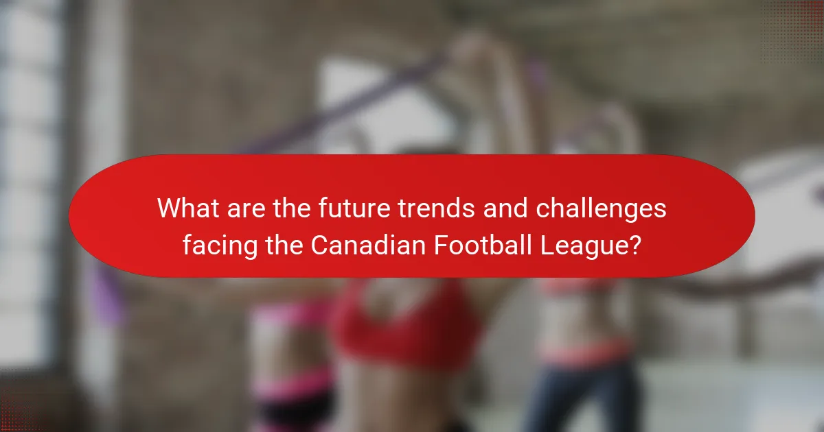 What are the future trends and challenges facing the Canadian Football League?
