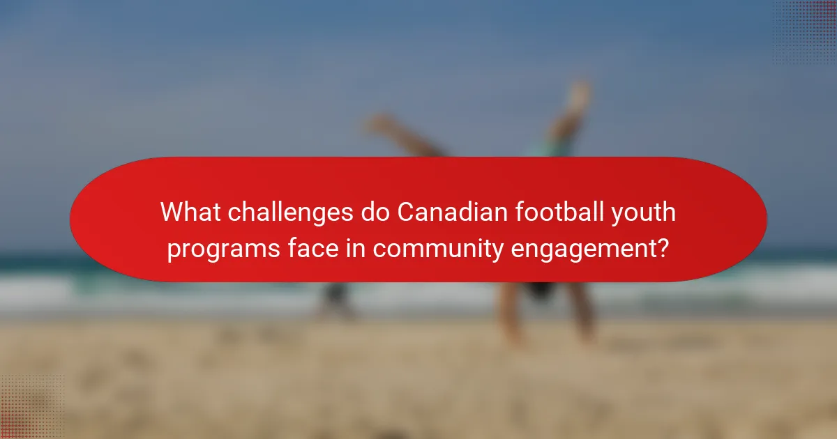 What challenges do Canadian football youth programs face in community engagement?