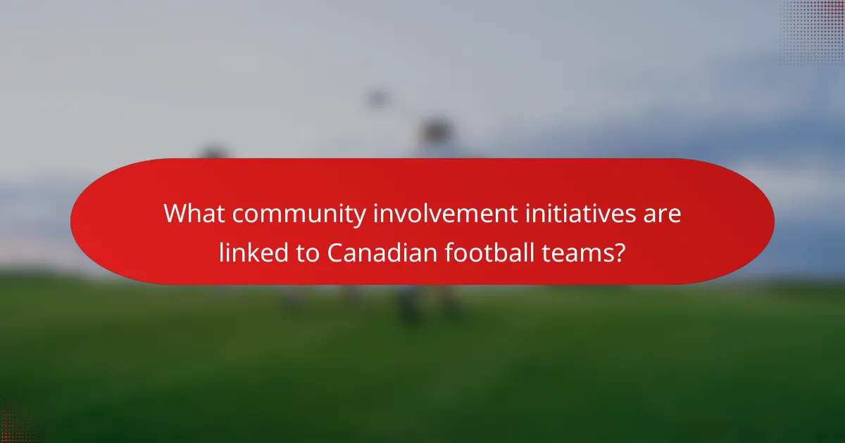 What community involvement initiatives are linked to Canadian football teams?