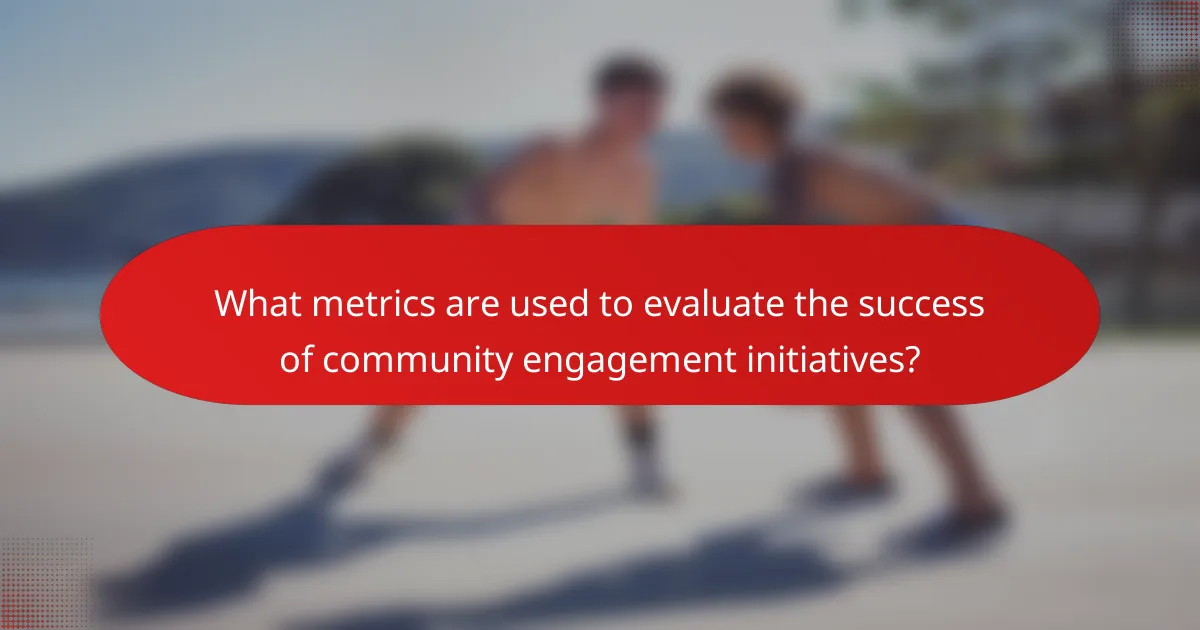 What metrics are used to evaluate the success of community engagement initiatives?